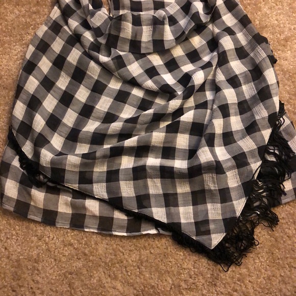 Cowl Neck Plaid Wrap Top - Picture 2 of 3